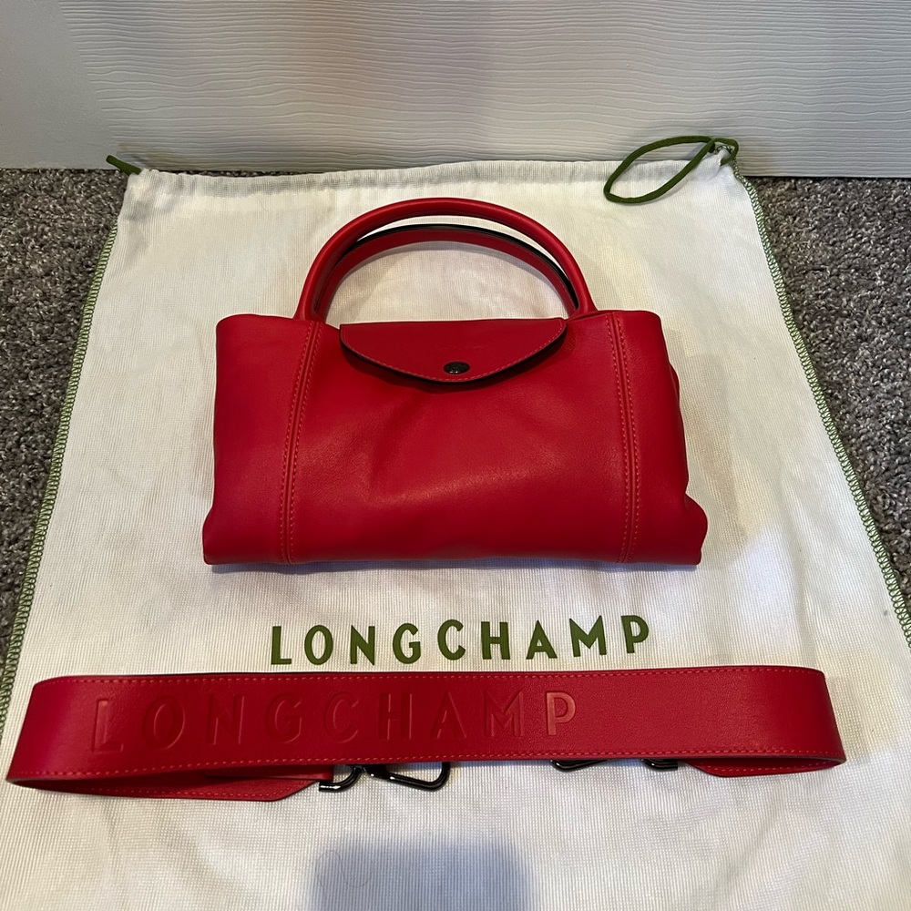 Longchamp Large Leather Pliage